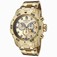 Invicta Gold Dial Luminescent Hands^stop Watch Watch #0074 (Men Watch)