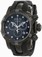 Invicta Quartz Chronograph Date Black Polyurethane Watch # 0949 (Men Watch)