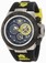Invicta Black Carbon Fiber Dial Chronograph Luminous Stop-watch Watch #10156 (Men Watch)