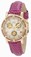 Invicta Wildflower Quartz Chronograph Day Date Purple Leather Watch # 10314 (Women Watch)