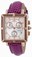 Invicta Silver Dial Purple Genuine Leather With Reptile Pattern Watch #10336 (Women Watch)