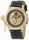 Invicta Russian Diver Mechanical Hand Wind Skeleton Dial Black Leather Watch # 10342 (Women Watch)
