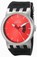 Invicta Quartz Red Dial Date Black Silicone Watch # 10406 (Men Watch)
