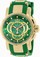 Invicta S1 Rally Quartz Chronograph Date Green Polyurethane Watch # 10565 (Men Watch)