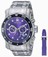 Invicta Purple Dial Stainless Steel Band Watch #10581 (Men Watch)
