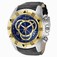 Invicta Blue And Gold Dial Leather Band Watch #11017 (Men Watch)