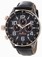 Invicta Quartz Chronograph Date Black Leather Watch # 11252 (Men Watch)