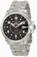 Invicta Black Dial Stainless Steel Band Watch #1179 (Men Watch)