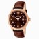 Invicta Black Dial Fixed Rose Gold-tone Band Watch #12199 (Men Watch)