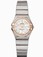 Omega 24mm Constellation Brushed Quartz White Mother Of Pearl Dial Rose Gold Case, Diamonds With Rose Gold And Stainless Steel Bracelet Watch #123.25.24.60.55.009 (Women Watch)