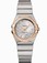 Omega 27mm Constellation Brushed Quartz Silver Dial Rose Gold Case, Diamonds With Rose Gold And Stainless Steel Bracelet Watch #123.25.27.60.52.001 (Women Watch)