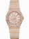 Omega 27mm Quartz Constellation Luxury Edition White Mother Of Pearl Dial Rose Gold Case, Diamonds With Rose Gold Bracelet Watch #123.55.27.60.55.009 (Women Watch)