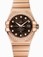 Omega 31mm Automatic Brushed Chronometer Brown Dial Rose Gold Case, Diamonds With Rose Gold Bracelet Watch #123.55.31.20.63.001 (Women Watch)