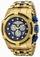 Invicta White Mother Of Pearl Dial Gold Plated Watch #12742 (Men Watch)