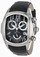 Invicta Lupah Black Dial Chronograph Date Black Leather Watch # 13000 (Men Watch)