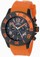 Invicta Pro Diver Quartz Chronograph Date Orange Polyurethane Watch # 13733 (Men Watch)