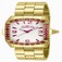 Invicta White Dial Fixed Silver-tone Set With Purple Crystals Band Watch #14139 (Women Watch)