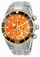 Invicta Orange Dial Stainless Steel Band Watch #14200 (Men Watch)
