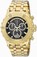 Invicta Black Dial Chronograph Luminous Stop-watch Watch #14468 (Men Watch)