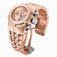 Invicta Rose Dial Fixed Rose Gold-tone With Silver-tone Cable Wire T Band Watch #14610 (Women Watch)