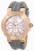 Invicta Angel Quartz Chronograph Day Date Grey Leather Watch # 14748 (Women Watch)