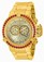 Invicta Champagne Dial Gold-plated Stainless-steel Band Watch #14760 (Men Watch)