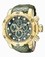 Invicta Reserve Quartz Chronograph Date Green Leather Watch # 14966 (Men Watch)
