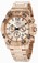 Invicta Rose Gold Dial 18k Rose Gold Plated Stainless Steel Watch #1504 (Men Watch)