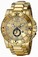 Invicta Gold Dial Stainless Steel Band Watch #15327 (Men Watch)