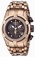Invicta Brown Mother Of Pearl Dial 18kt. Gold Plated Stainless Steel Watch #15453 (Women Watch)