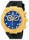 Invicta Blue Dial 18kt. Gold Plated Stainless Steel Watch #15580 (Women Watch)