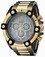 Invicta White Mother Of Pearl Dial 18kt. Gold Plated Stainless Steel Watch #15837 (Men Watch)