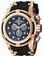 Invicta Carbon Fiber Dial 18kt. Gold Plated Stainless Steel Watch #16007BWB (Men Watch)