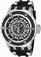 Invicta Black Antique Silver Dial Stainless Steel Band Watch #16821 (Men Watch)