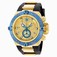 Invicta Subaqua Gold Dial Chronograph Date Black Polyurethane Watch # 16983 (Men Watch)