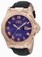 Invicta Flame-Fusion Crystal; Brushed And Polished Rose Gold Ion-Plated Stainless Steel Case; Black Leather Strap Stainless Steel Watch #1715 (Watch)