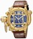 Invicta Russian Diver Quartz Chronograph Day Date Brown Leather Watch # 17338 (Men Watch)