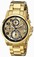 Invicta Gold-tone Dial 18k Gold Plated Stainless Steel Watch #17424 (Women Watch)