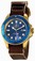 Invicta Pro Diver Quartz Analog Date Brown Leather Watch # 17581 (Men Watch)