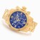 Invicta Blue Dial Steel And 18k Gold Band Watch #17635 (Men Watch)