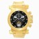 Invicta Black Dial Uni-directional Rotating Gold-plated Band Watch #17642 (Men Watch)