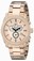 Invicta Rose-tone Dial 18k Gold Plated Stainless Steel Watch #17745 (Men Watch)
