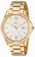 Invicta Silver-tone Dial 18k Gold Plated Stainless Steel Watch #18109 (Men Watch)
