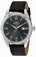 Invicta Black Dial Analog Date Black Leather Watch # 18113 (Men Watch)
