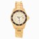 Invicta Champagne Dial Fixed Gold-plated With A Black Top Ring Band Watch #18244 (Women Watch)