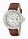 Invicta Pro Diver Quartz Mother of Pearl Dial Date Brown Leather Watch # 18423 (Men Watch)