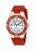 Invicta White Dial Uni-directional Rotating Red Plastic Band Watch #18789 (Women Watch)