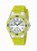Invicta White Dial Uni-directional Rotating Lime Green Plastic Band Watch #18793 (Women Watch)