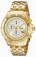 Invicta Gold Dial Chronograph Measures Seconds Watch #18854 (Men Watch)