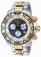 Invicta Black And Silver Perforated Quartz Watch #19015 (Men Watch)